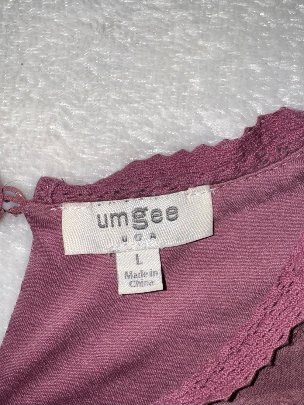 Umgee Mauve-Pink Swiss Dot Lace Yoke Dress - Picture 3 of 9